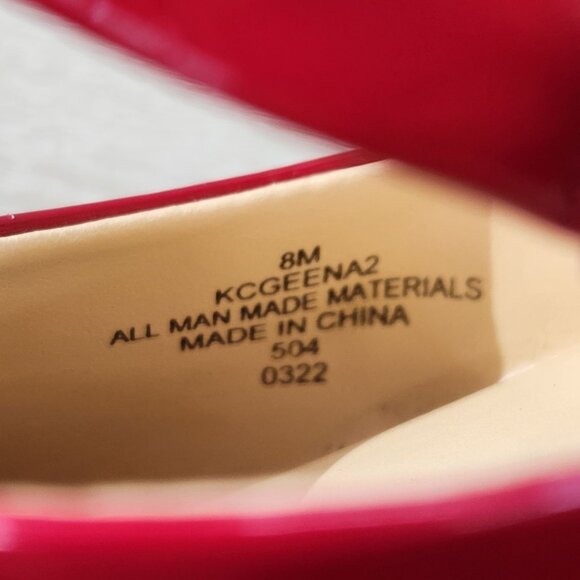 Calvin Klein Geena Pump Red Patent Like New Condition Women's Size 8M - Picture 8 of 9